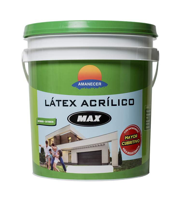PINTURA BASE AGUA LÁTEX ACRÍLICO COLOR DAMASCO 18 L. AMANECER