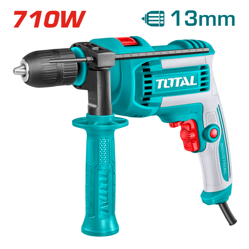 TALADRO DE IMPACTO (PERCUTOR) 710W 13MM (MANDRIL PLASTICO) - TG10713662 - TOTAL - 6942210224637