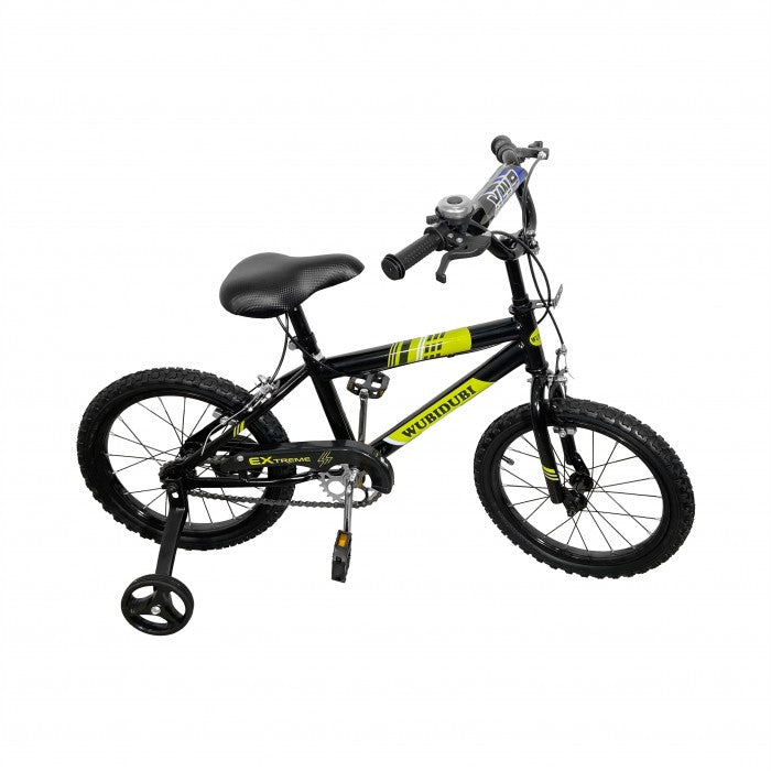 BICICLETA 16¨NEGRO/VERDE C/ CAMARA