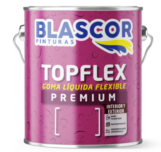 TOPFLEX GOMA LÍQUIDA FLEXIBLE PREMIUM 3.2 LITROS COLOR BLANCO BLASCOR